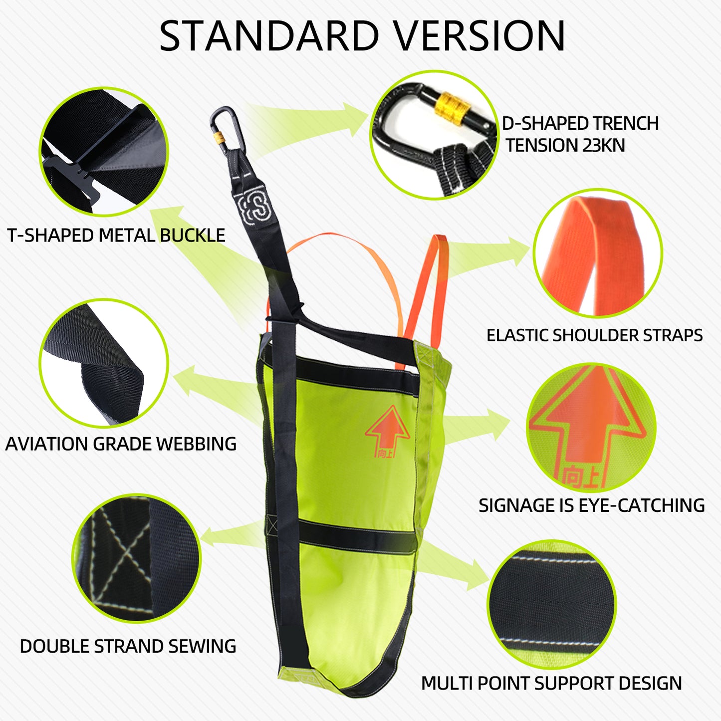 3S LIFT Safety Harness for Fire Escape Device, Standard Size