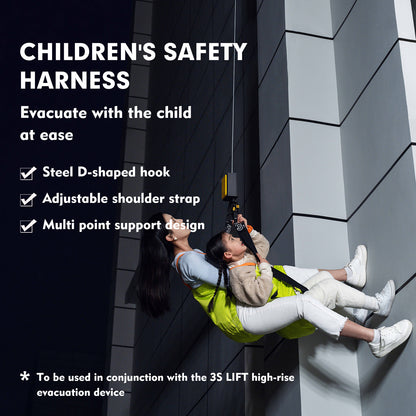 3S LIFT Safety Harness for Fire Escape Device, Child Size
