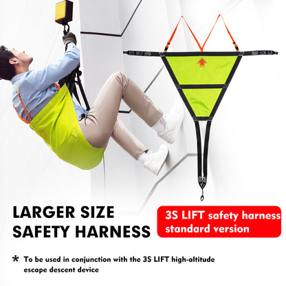 3S LIFT Fire Escape Device Safety Harness, Enhanced. Suitable for fat people, tall people